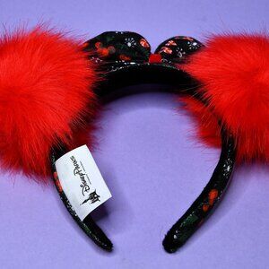 NWOT! Disney Christmas Headband with Red Poms and Christmas Bow
